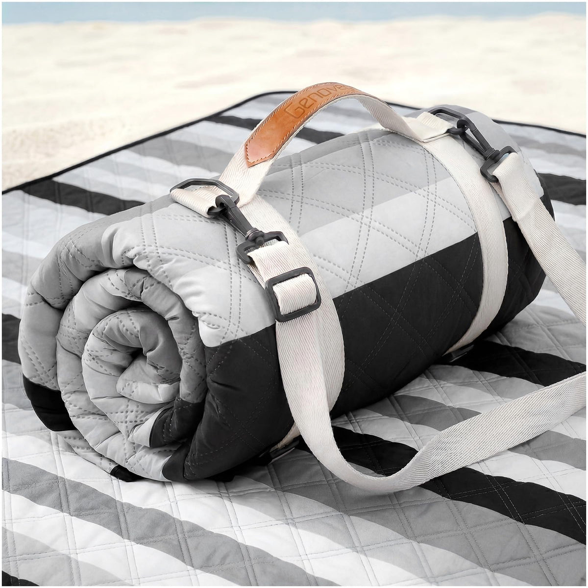 Genovega Waterproof Beach Blanket Picnic Outdoor Mat Rug Extra Large Portable Umbrella Wagon Folding Pop Tent Sun Shelter Shade Canopy Ball Cart Cool Cabana Anchor Fan Mesh Bag Tote Toallas Manta Father Jim Norris notebooks