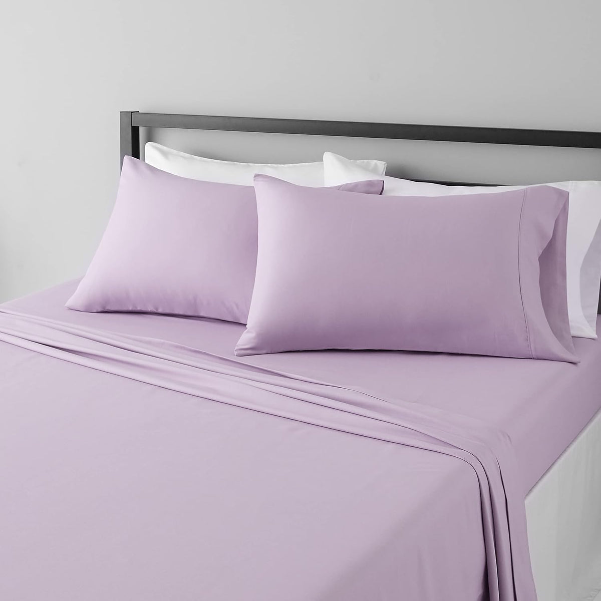 Amazon Basics Lightweight Super Soft Breathable Wrinkle-Resistant Microfiber 4-Piece Bed Sheet Set