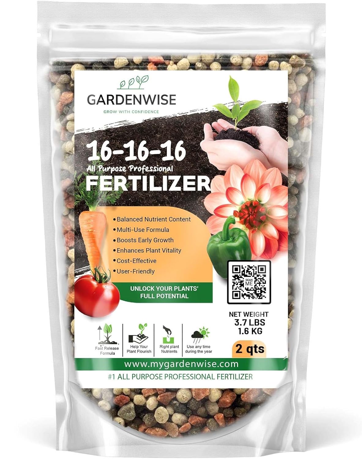 GARDENWISE 6-3-0 All-Purpose Professional Eco-Friendly Slow-Release Nitrogen Fertilizer with Iron & Calcium,Non-Burning, Enhances Soil Structure,for Indoor&Outdoor Plants,Vegetable Gardens (2 QUARTS) Father Jim Norris notebooks
