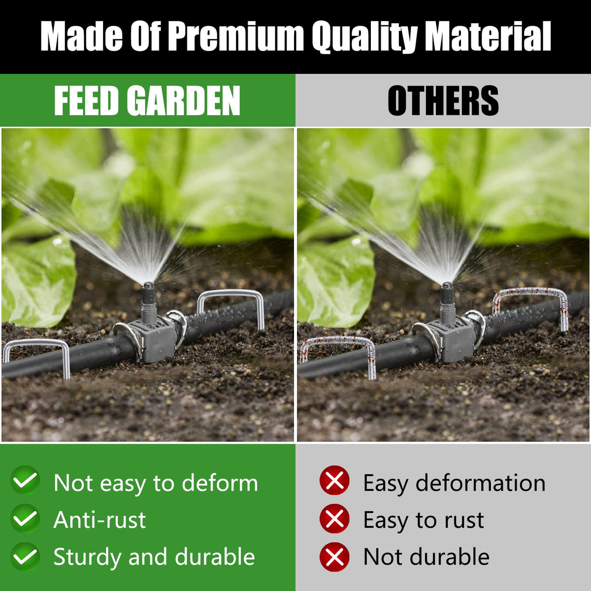 FEED GARDEN 4 Inch 25 Pack Galvanized Landscape Staples 12 Gauge Anti-Rust Garden Stakes Landscaping Fabric SOD Pins Yard Stakes for Weed Barrier Fabric Father Jim Norris notebooks