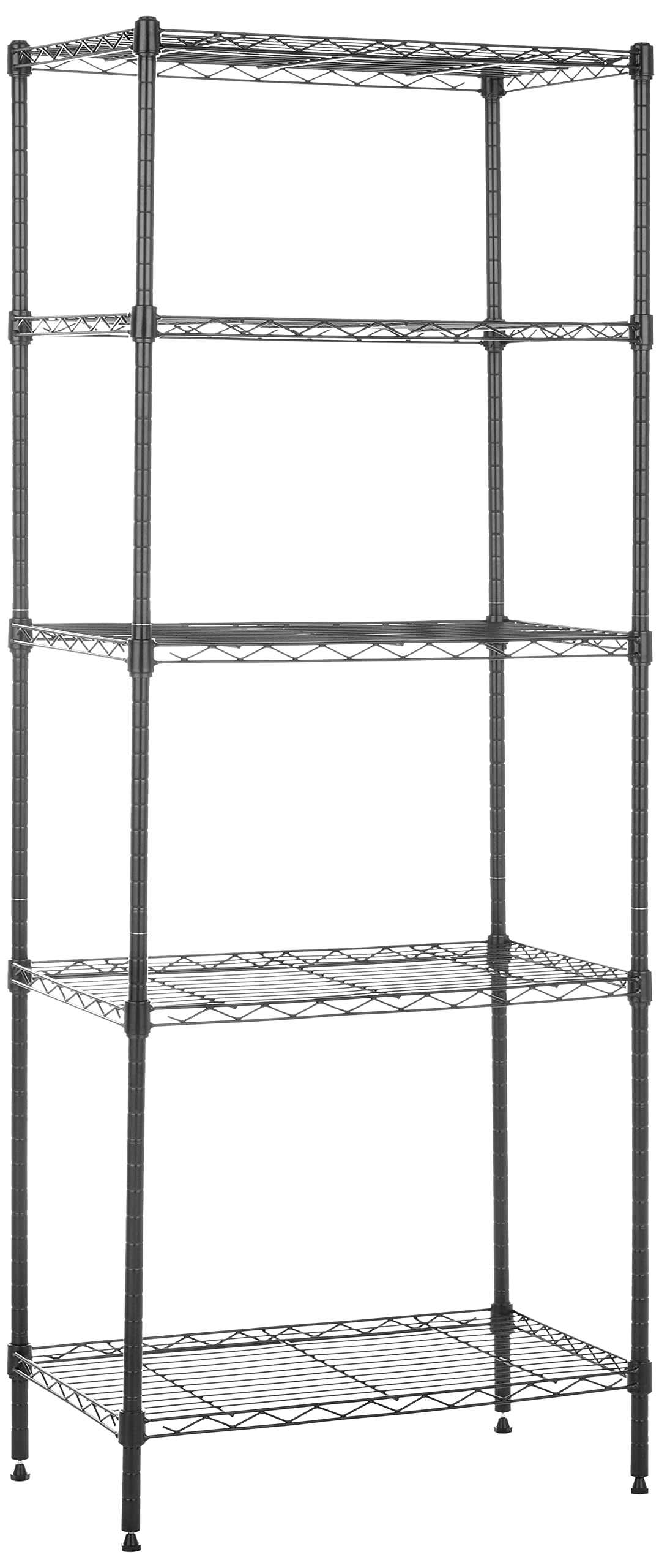 Amazon Basics 5-Shelf Adjustable Heavy Duty Steel Wire Storage Shelves for Garage