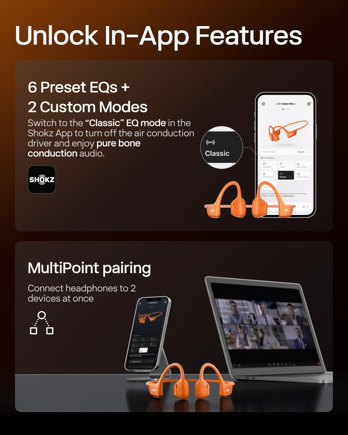 SHOKZ OpenRun Pro 2 Bone Conduction Bluetooth Sport Headphones, Black Father Jim Norris notebooks