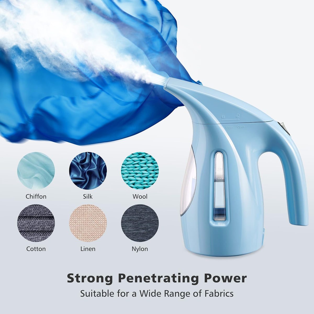 HiLIFE Steamer for Clothes, Portable Handheld Clothing Steamer, 240ml Big Capacity, 700W, Strong Power, Fabric Quick Wrinkle Remover with Brush for Home, Office(ONLY 120V)(Ink Black)