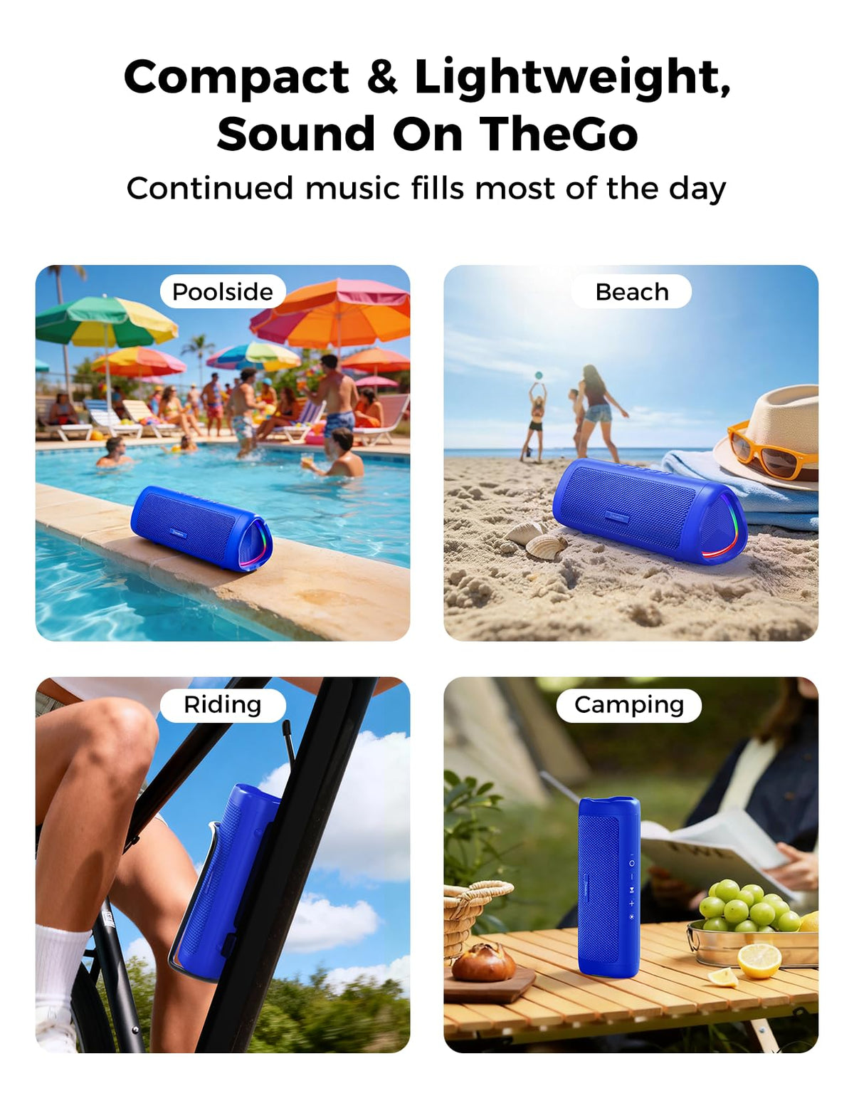 Bluetooth Speaker, 20W HD Sound, Portable Wireless, IPX5 Waterproof, Up to 24H Playtime, TWS Pairing, for Home/Party/Outdoor/Camping/Beach Essentials, Electronic Gadgets, Birthday Gift (Black) Father Jim Norris notebooks