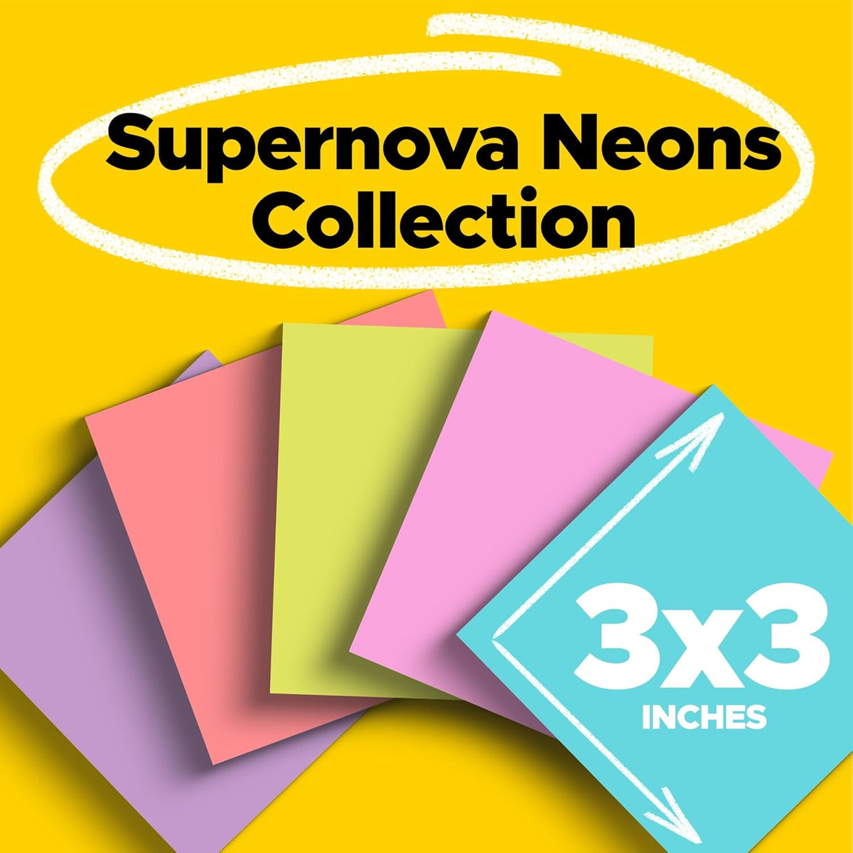 Post-it Super Sticky Notes, 3 x 3 in, Supernova Neons, 24 Pads Father Jim Norris notebooks