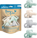 Dr. Brown's HappyPaci Baby Pacifier, Gray, Green, Ecru, 0-6m, 4-Pack