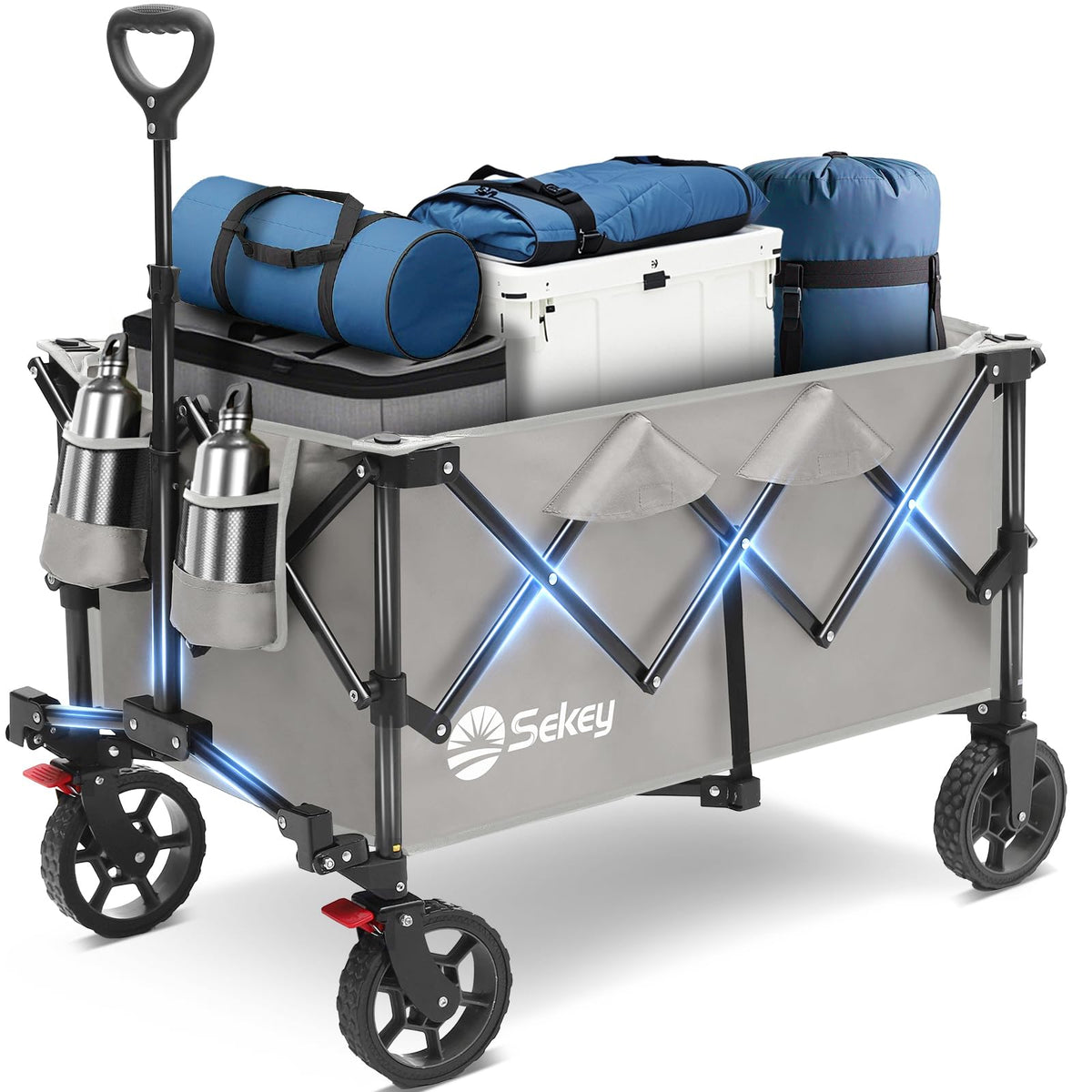 Sekey Lightweight Collapsible Wagon, 220 lb Capacity, Quick-Fold Cart Father Jim Norris notebooks