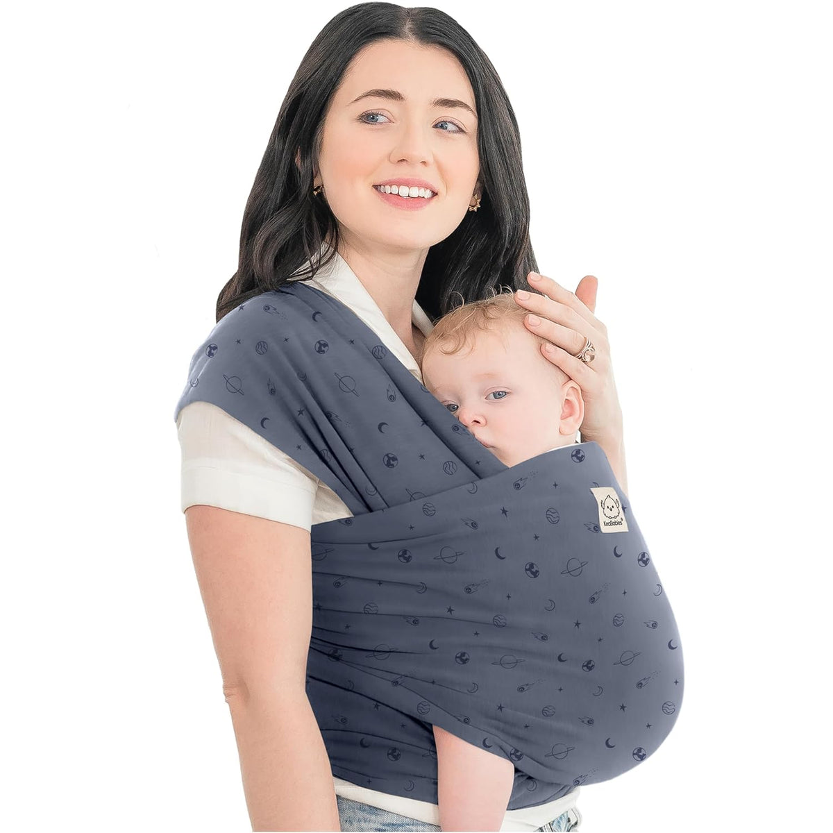 KeaBabies Baby Wrap Carrier, All in 1 Original Baby Carrier, Trendy Black