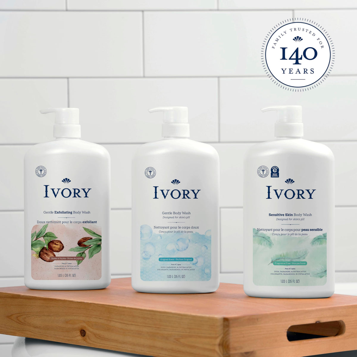 Ivory Body Wash Designed for the Whole Family, Original Scent, 35 fl oz