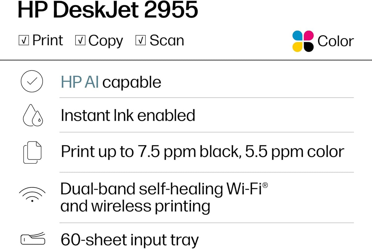 HP DeskJet 2955 Color Inkjet Printer | Wireless | All-in-One Father Jim Norris notebooks