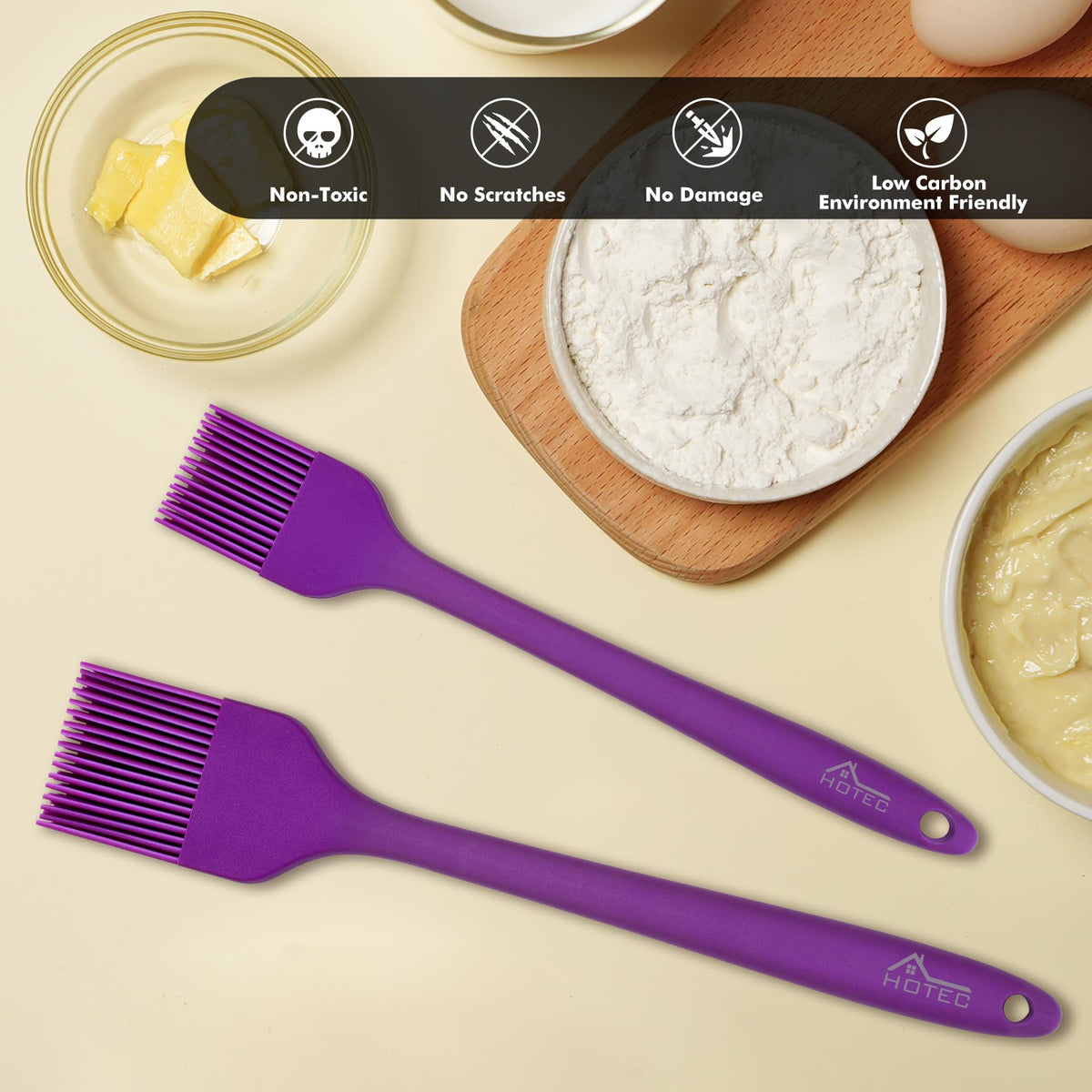 HOTEC Silicone Basting &Pastry Brushes BPA Free, Classic Blue 2 Father Jim Norris notebooks