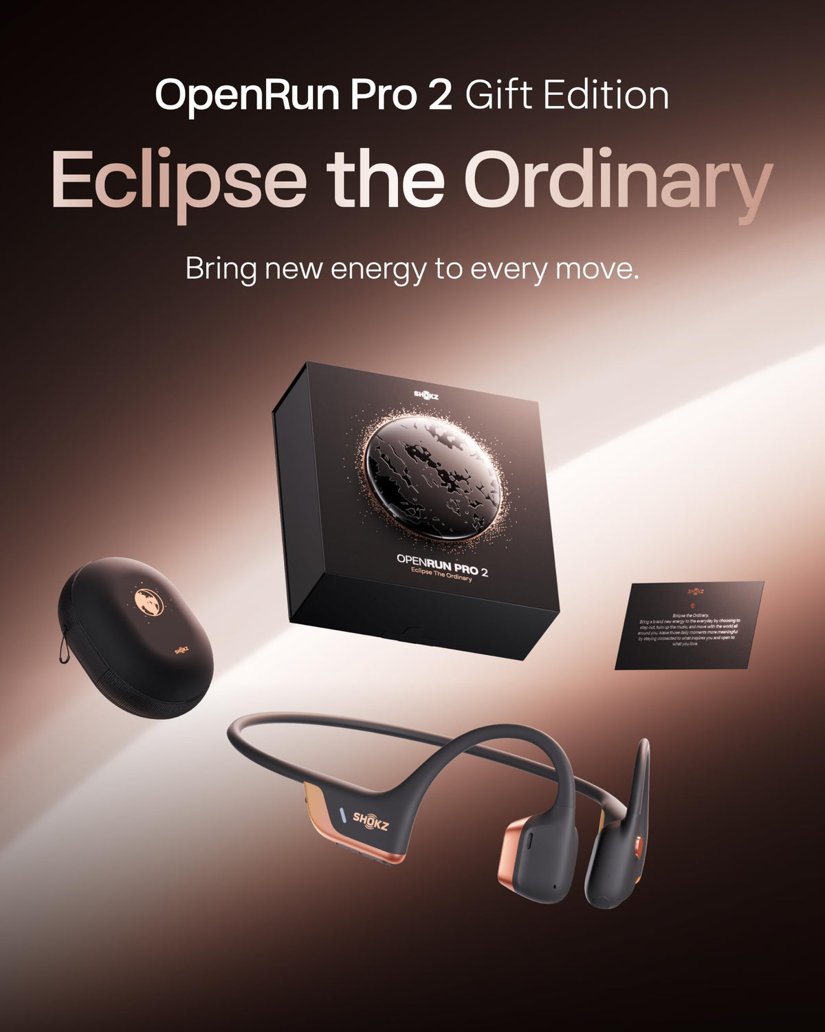 SHOKZ OpenRun Pro 2 Bone Conduction Bluetooth Sport Headphones, Black Father Jim Norris notebooks