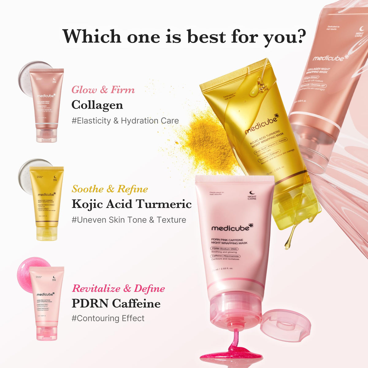 medicube Wrapping Mask Collagen Glazed Milky Glow - Daytime Peel Off Mask