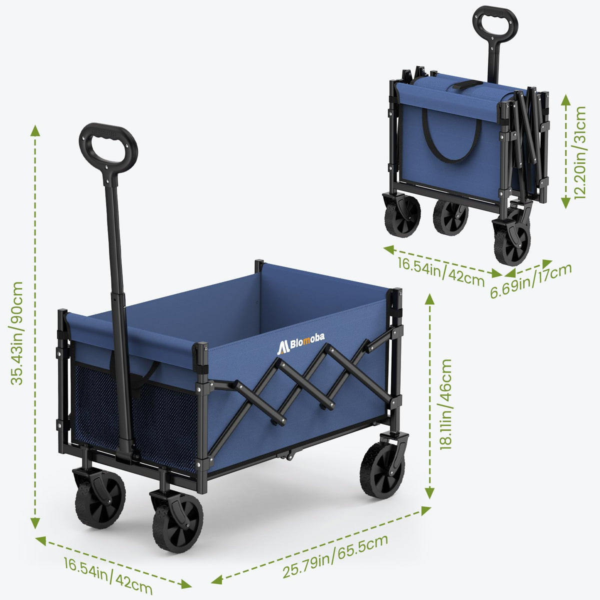 Blomoba Folding Wagon Cart with Wheels, 220lbs Utility Wagon Cart, Black Father Jim Norris notebooks