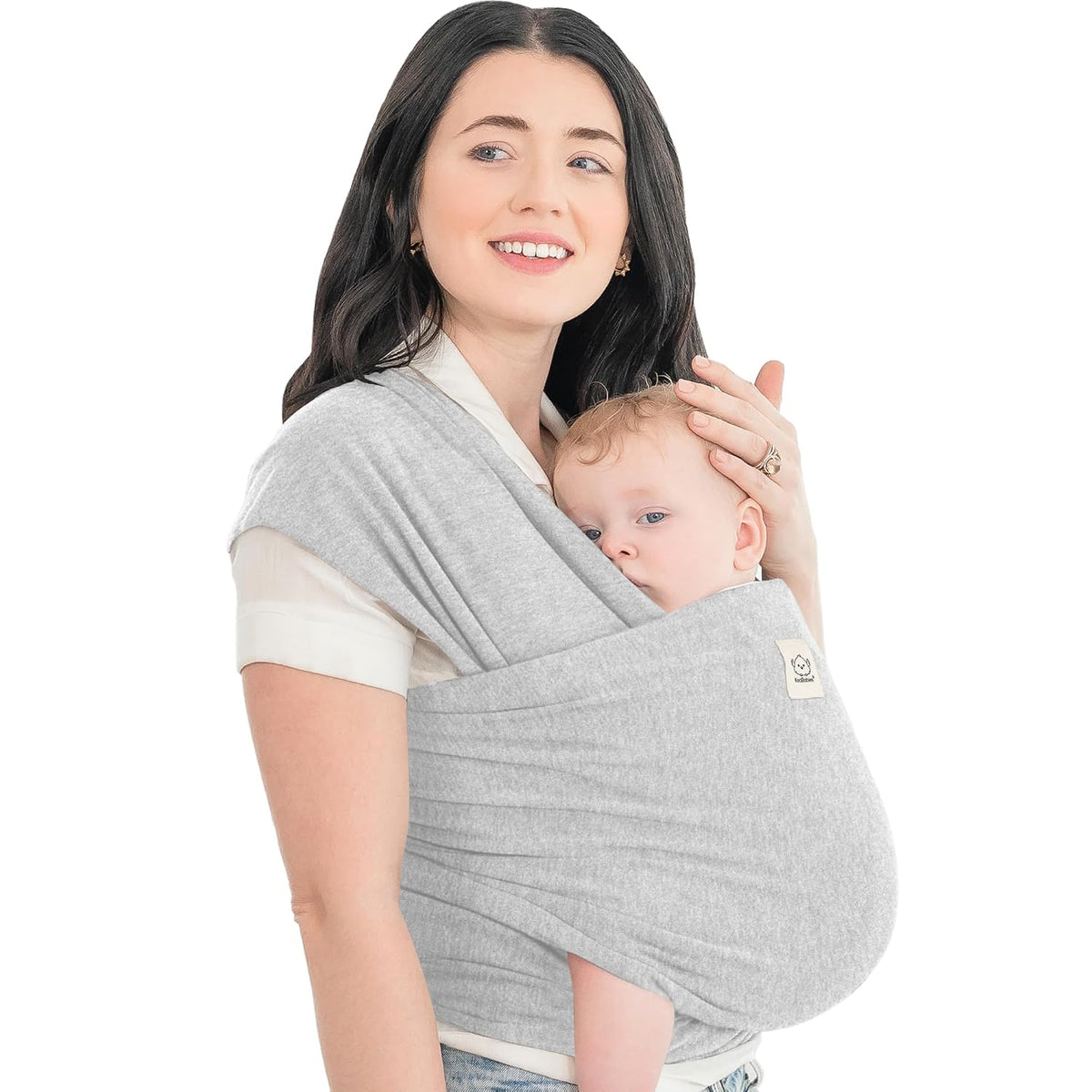 KeaBabies Baby Wrap Carrier, All in 1 Original Baby Carrier, Trendy Black