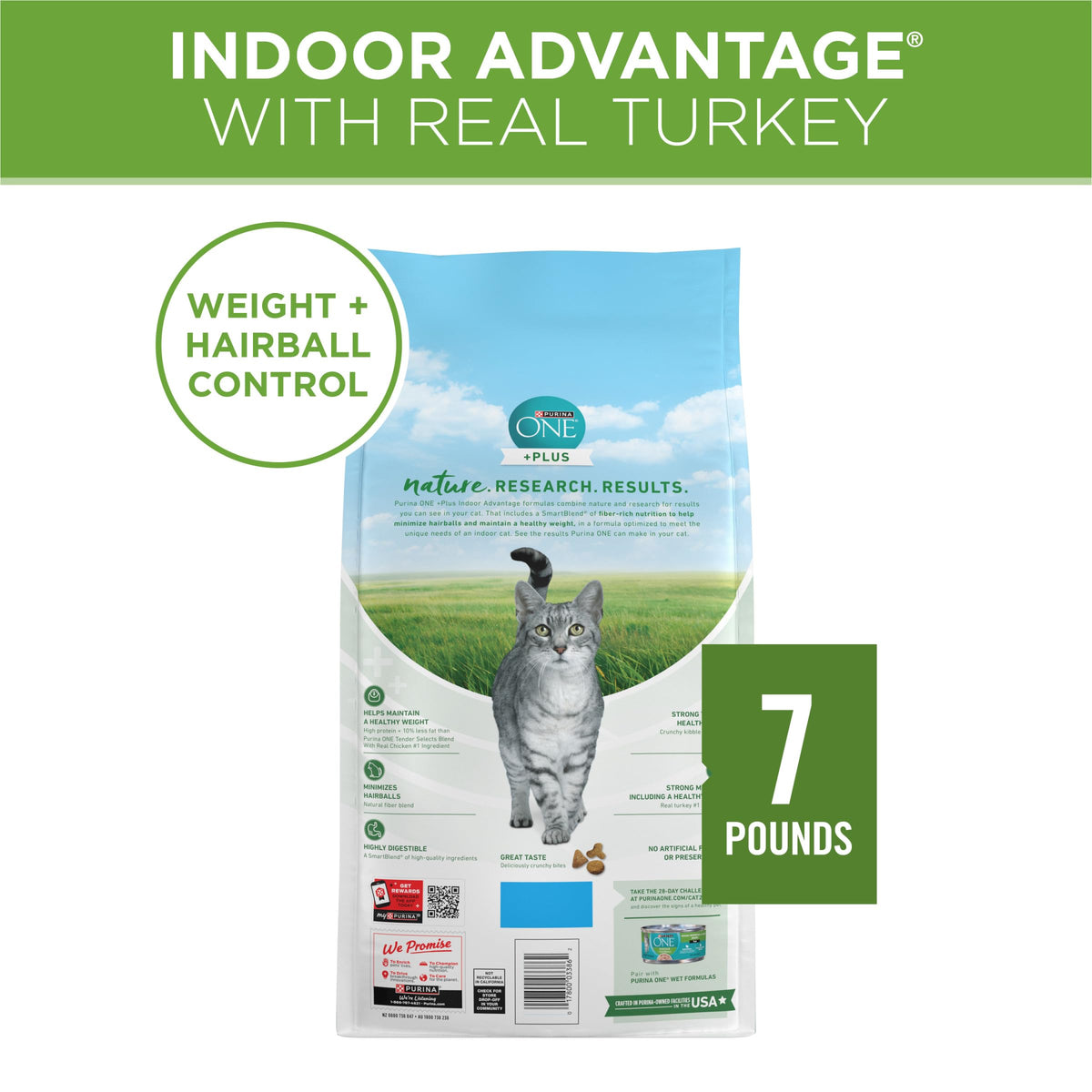 Purina ONE Natural Indoor Dry Cat Food, +Plus Indoor Advantage