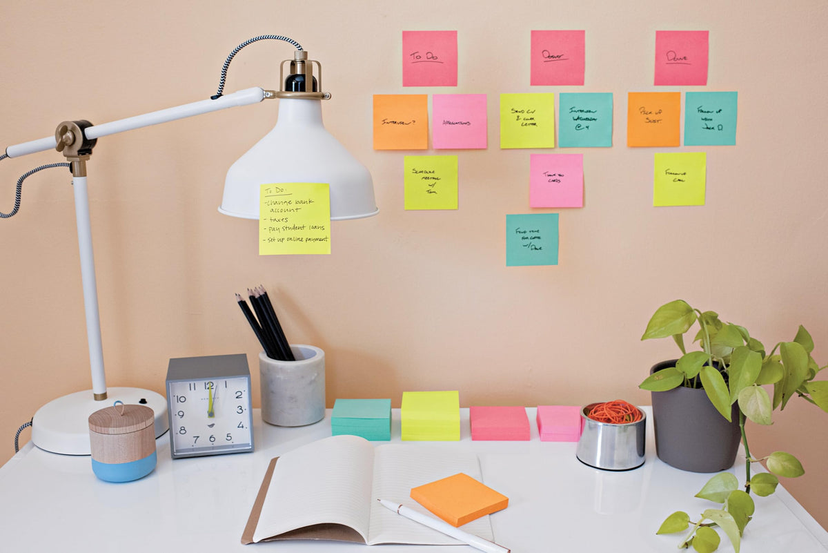 Post-it Super Sticky Notes, 3 x 3 in, Supernova Neons, 24 Pads Father Jim Norris notebooks
