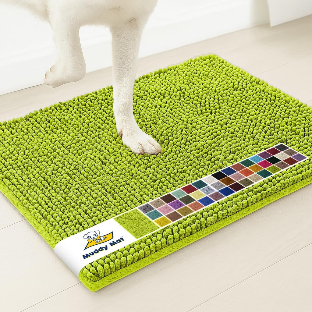 Muddy Mat® | Super Water Absorbent Door Mat Indoor, Microfiber Quick Dry Chenille Entryway Rug, Slip Resistant Front Door Mat, Indoor Mats for Entryway, Machine Washable Pet Rug, Grey 28"x18" Father Jim Norris notebooks