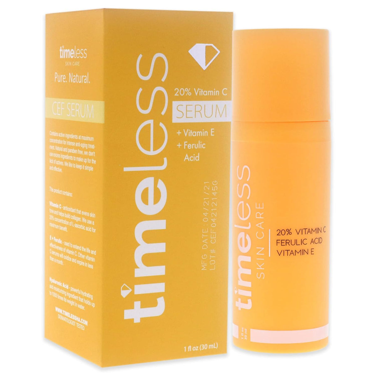 Timeless 20% Vitamin C + E Ferulic Acid Serum, Antioxidant, 28 Pouches Father Jim Norris notebooks