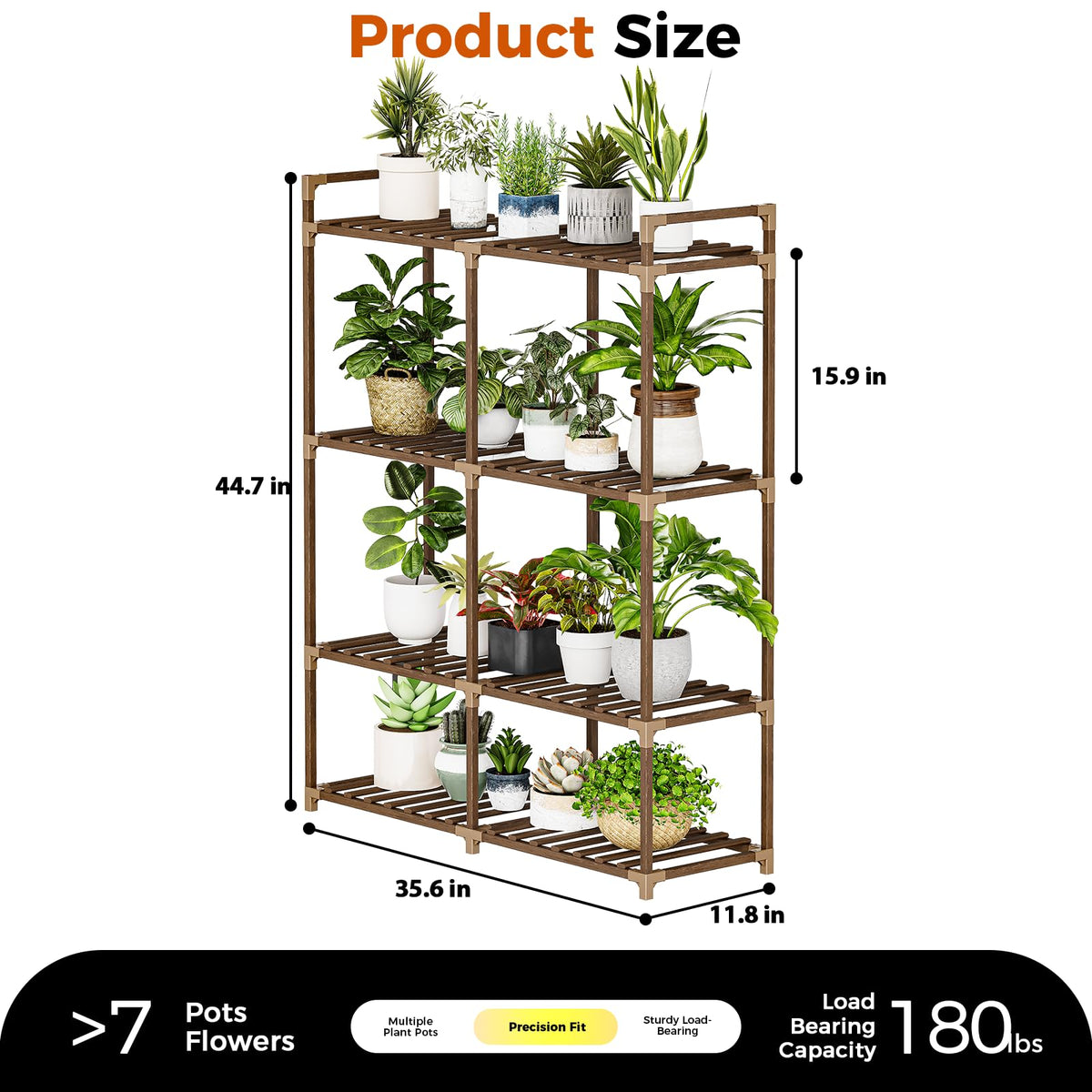 Bamworld Plant Stand Indoor with Flower Fairy Lights Battery Plant Shelf Father Jim Norris notebooks