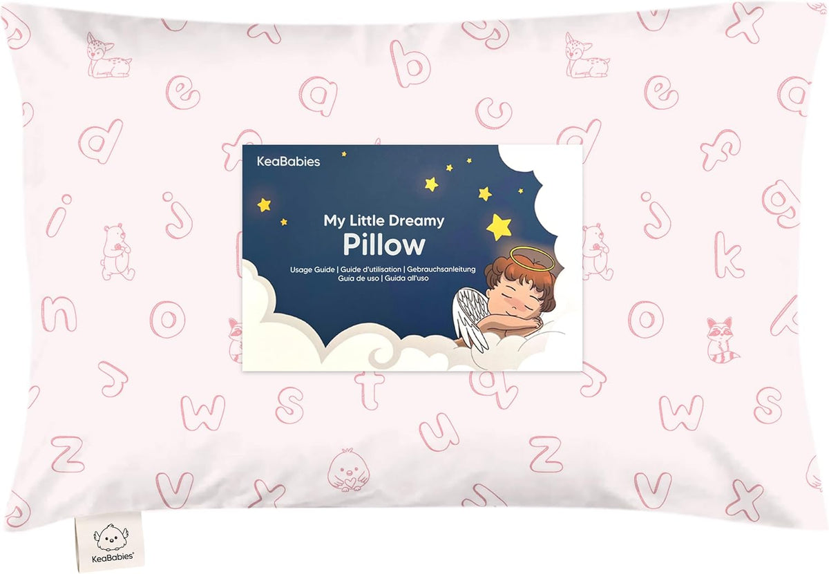 Toddler Pillow with Pillowcase, 13x18 My Little Dreamy Pillow (ABC Land)