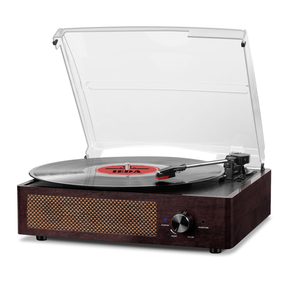 Vinyl Record Player Turntable with Built-in Bluetooth Receiver & 2 Stereo Speakers, 3 Speed 3 Size Portable Retro Record Player for Entertainment and Home Decoration Father Jim Norris notebooks
