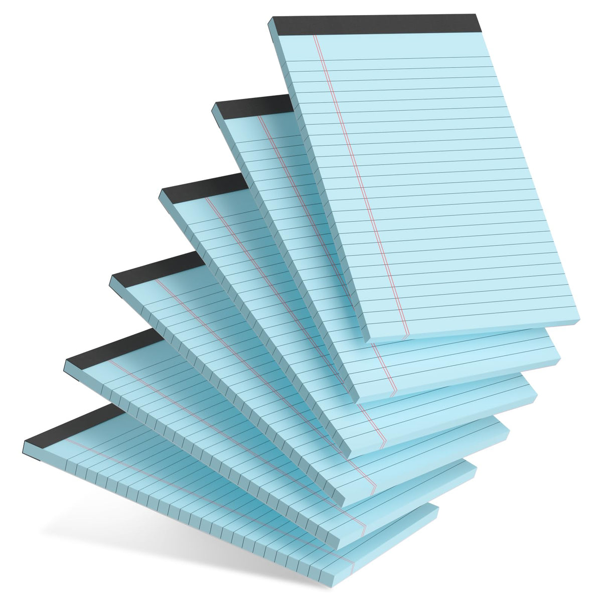 AILZFEI 6pcs Small Note Pad 5x8 College Ruled Legal Pads Paper Notepads 6 Pack Study Back Writing Pads 5 x 8 Legal Pads Perforated Narrow Ruled Pads of Paper White Father Jim Norris notebooks