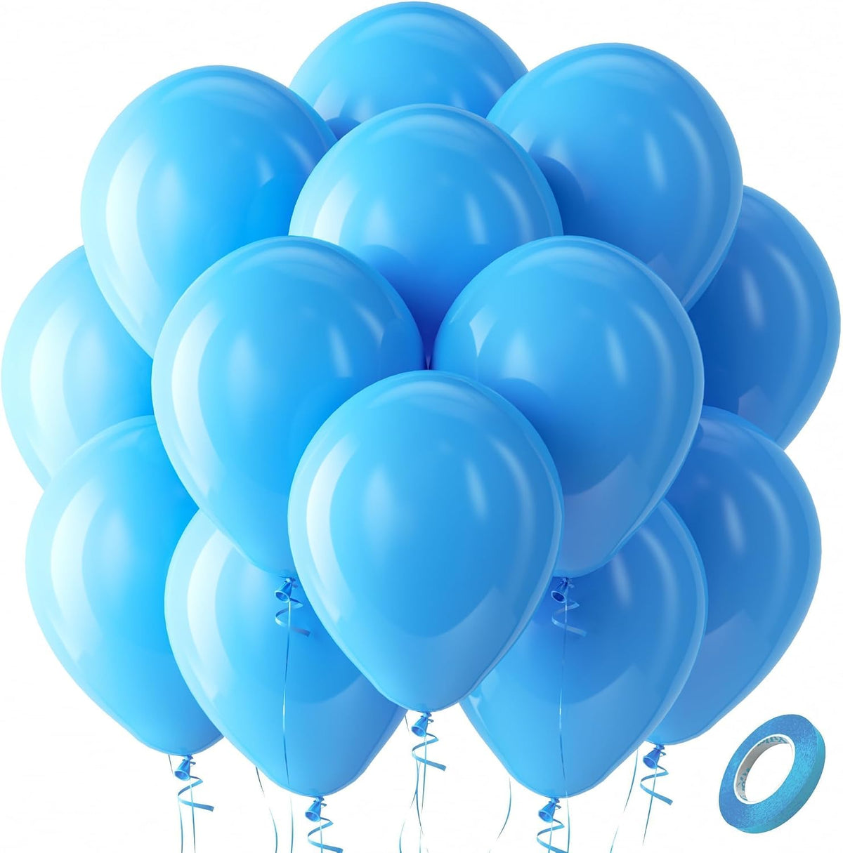 Bezente Assorted Latex Rainbow Balloons 100 Pack 12 inch