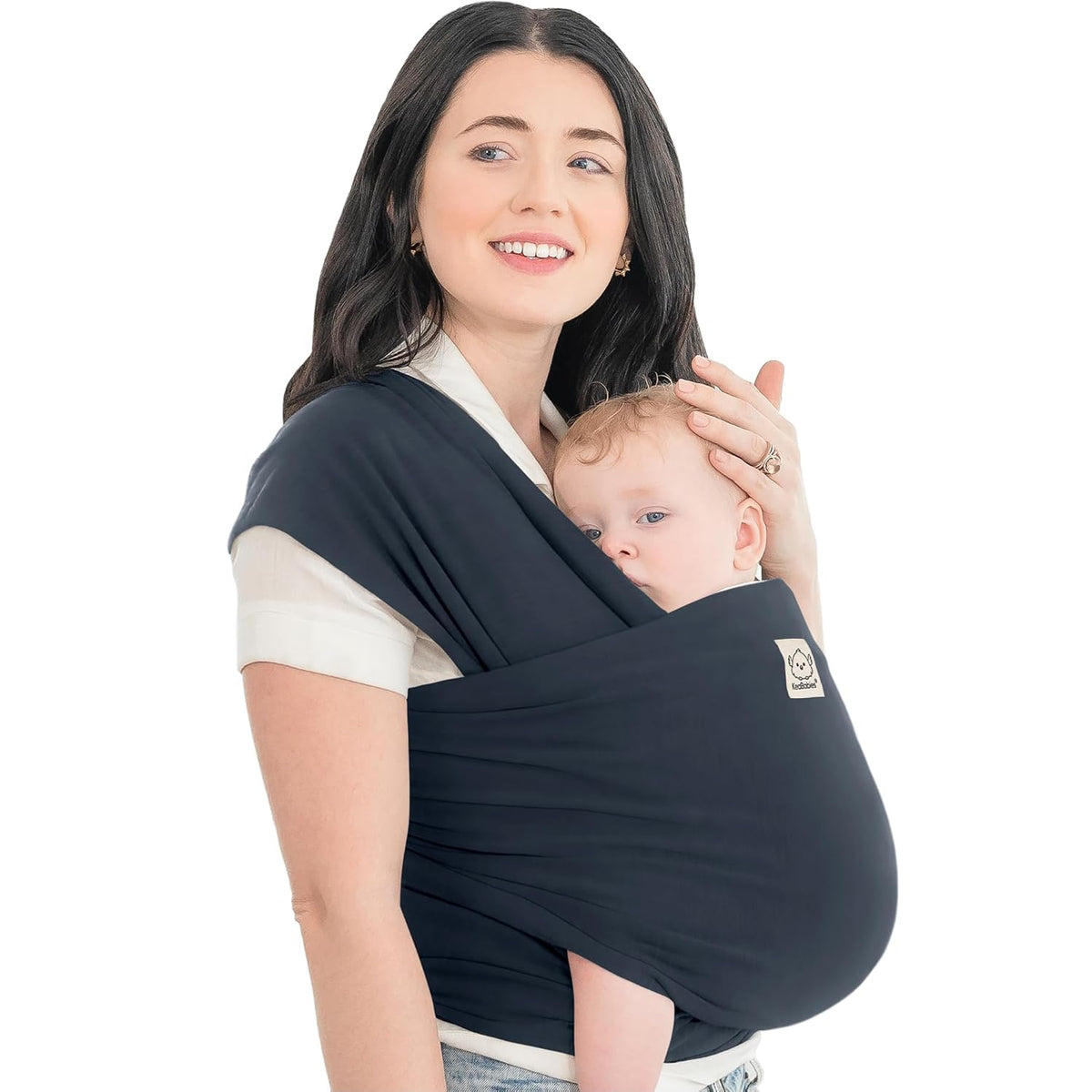 KeaBabies Baby Wrap Carrier, All in 1 Original Baby Carrier, Trendy Black
