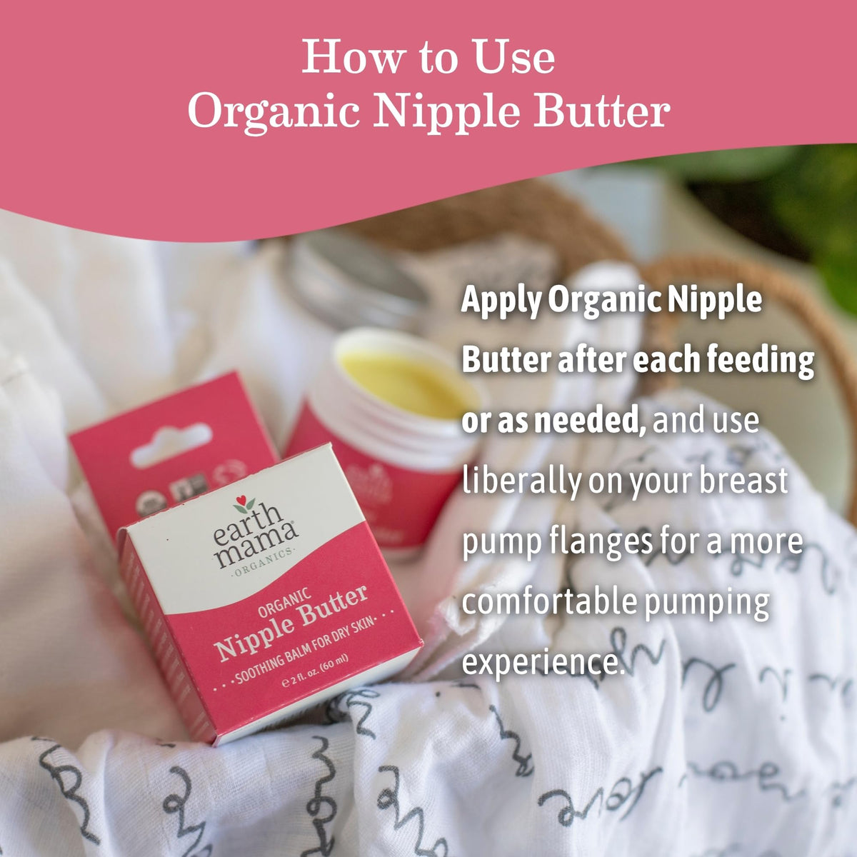 Earth Mama Organic Nipple Butter, Lanolin-Free Breastfeeding Cream, 2 fl oz