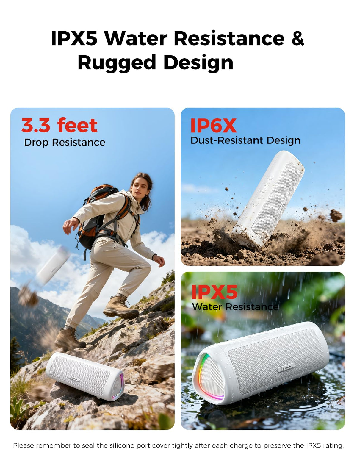 Bluetooth Speaker, 20W HD Sound, Portable Wireless, IPX5 Waterproof, Up to 24H Playtime, TWS Pairing, for Home/Party/Outdoor/Camping/Beach Essentials, Electronic Gadgets, Birthday Gift (Black) Father Jim Norris notebooks