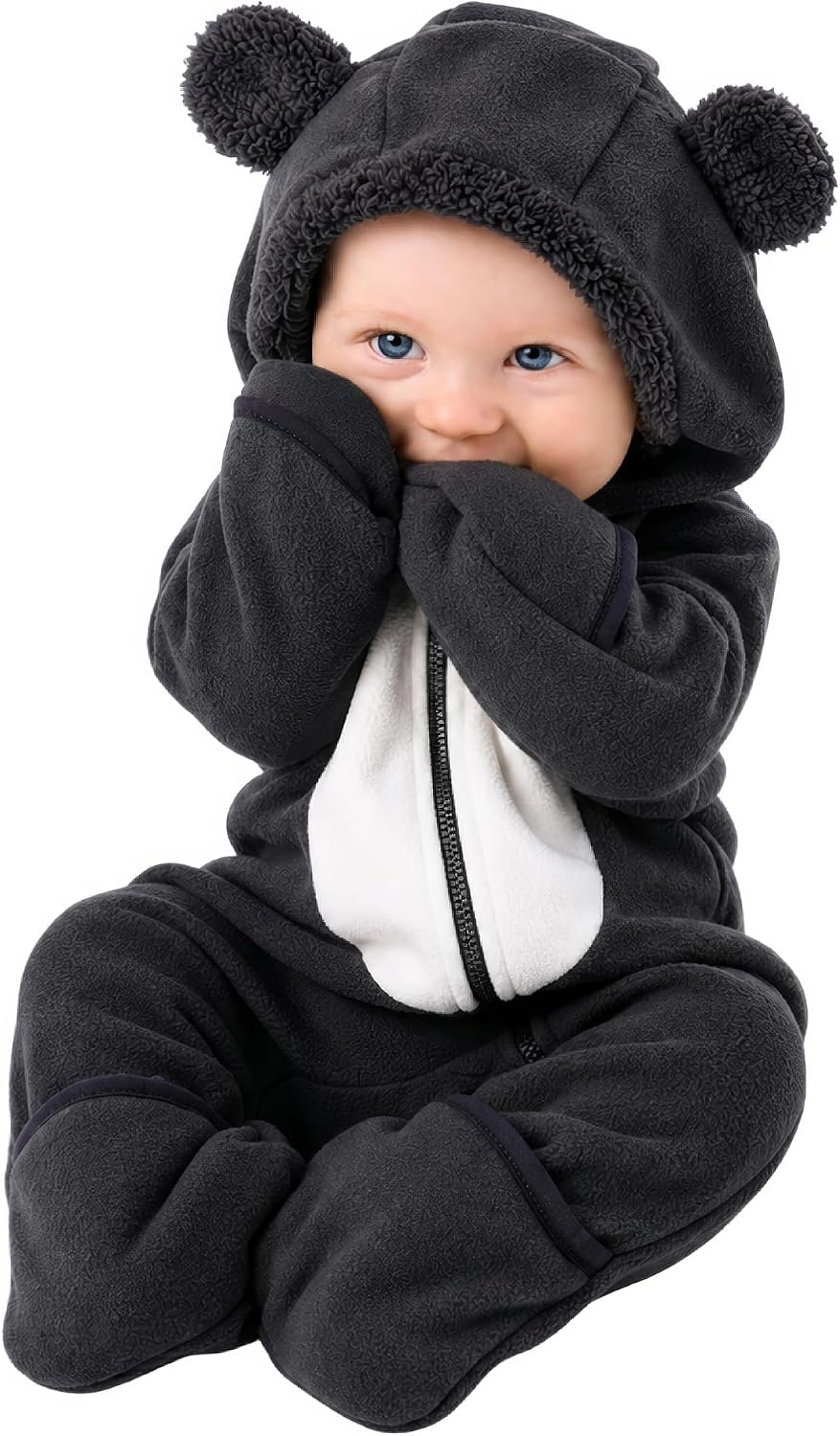 Cuddle Club Fleece Baby Bunting Bodysuit Hoodie, Newborn - 5T