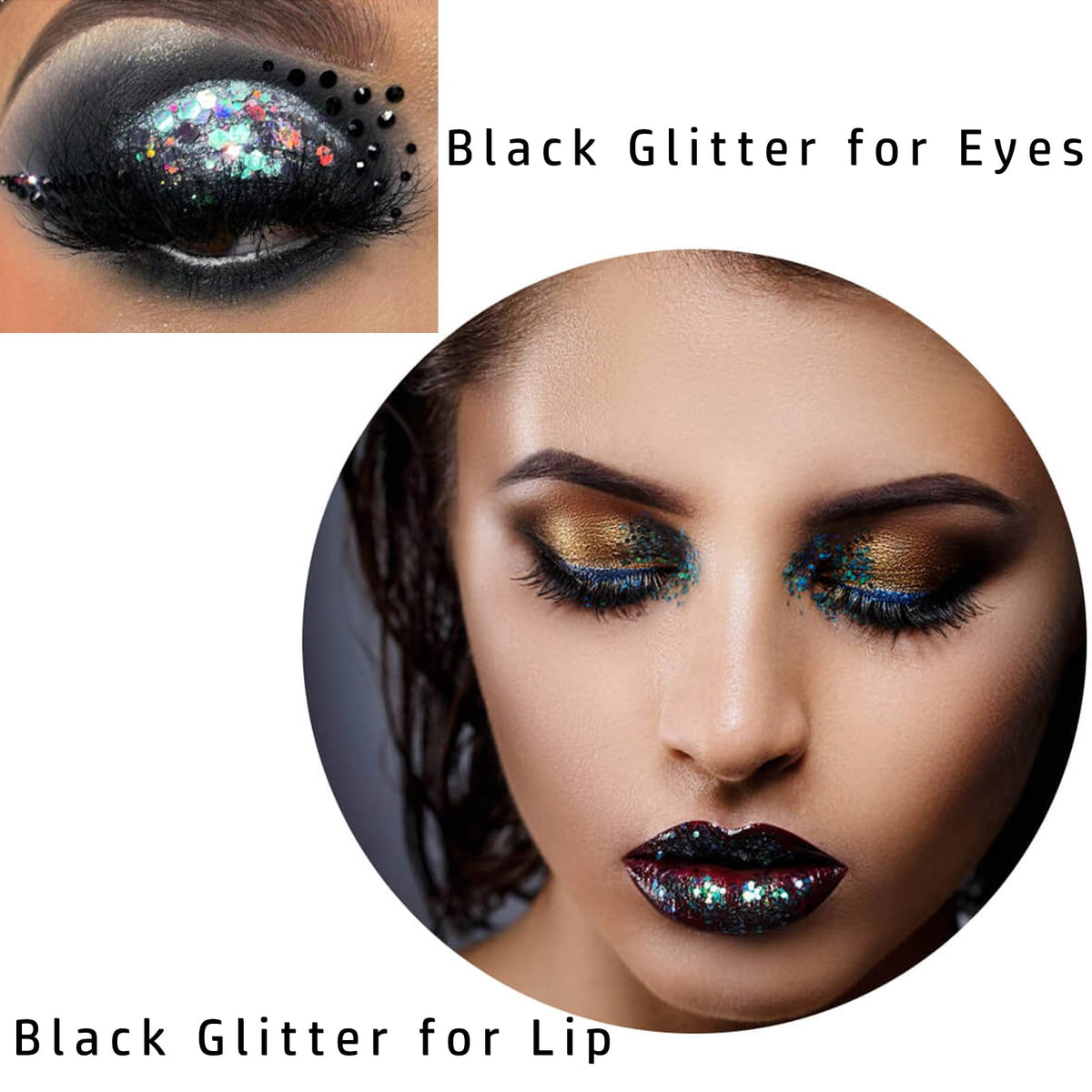 Clear White Face Body Glitter Gel, Halloween Mermaid Fairy Hair Glitter Makeup for Kids