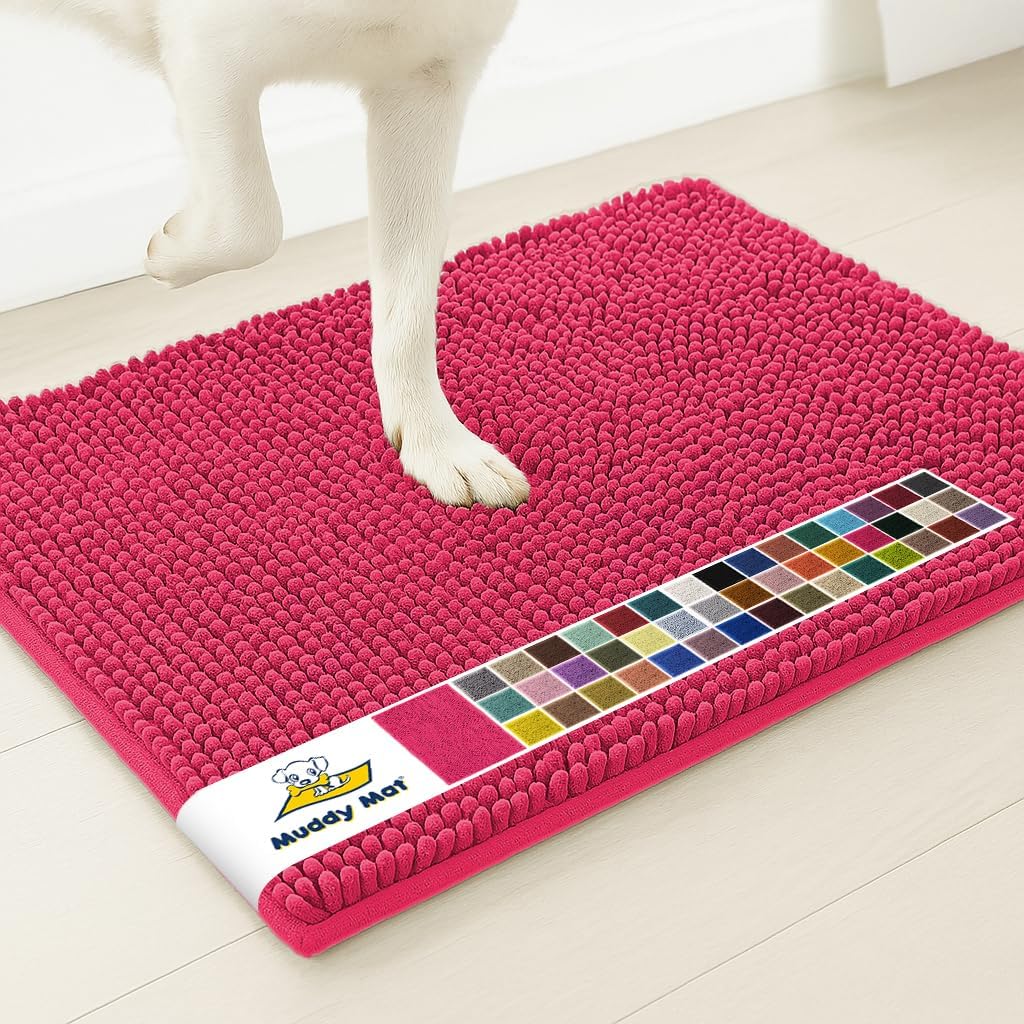 Muddy Mat® | Super Water Absorbent Door Mat Indoor, Microfiber Quick Dry Chenille Entryway Rug, Slip Resistant Front Door Mat, Indoor Mats for Entryway, Machine Washable Pet Rug, Grey 28"x18" Father Jim Norris notebooks