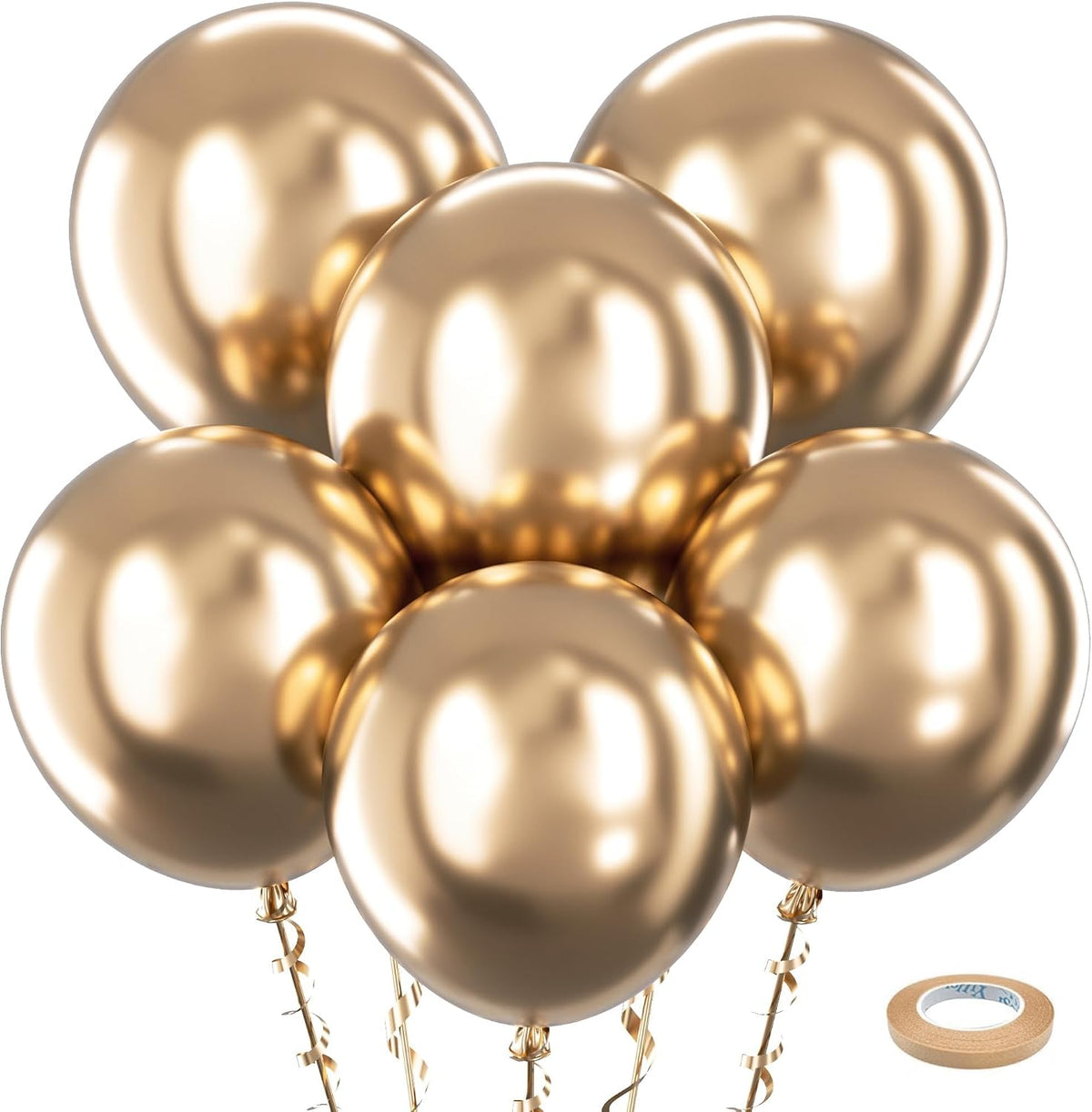 Bezente Assorted Latex Rainbow Balloons 100 Pack 12 inch