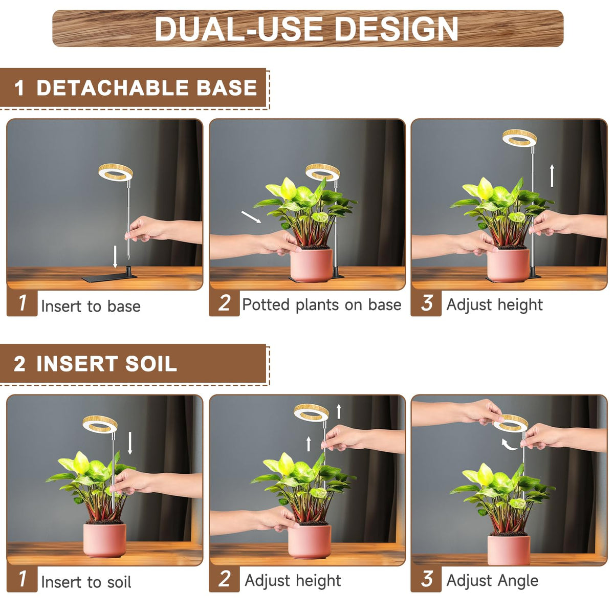 Aokrean Grow Lights for Indoor Plants Growing, Full Spectrum with Base Father Jim Norris notebooks