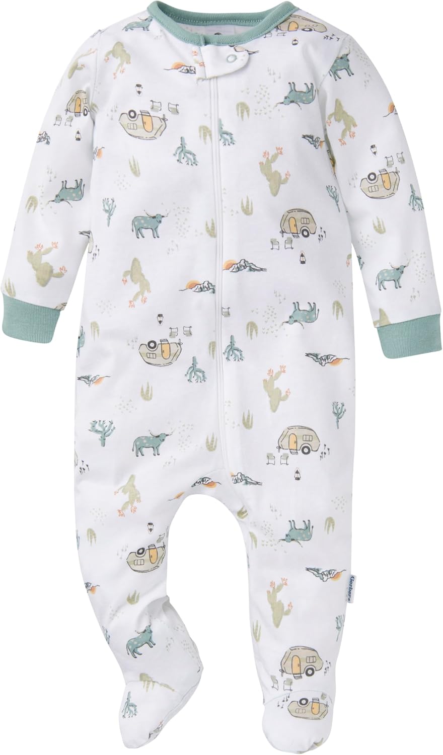 Gerber Baby Boys' 4 Pack Sleep 'N Play Footie