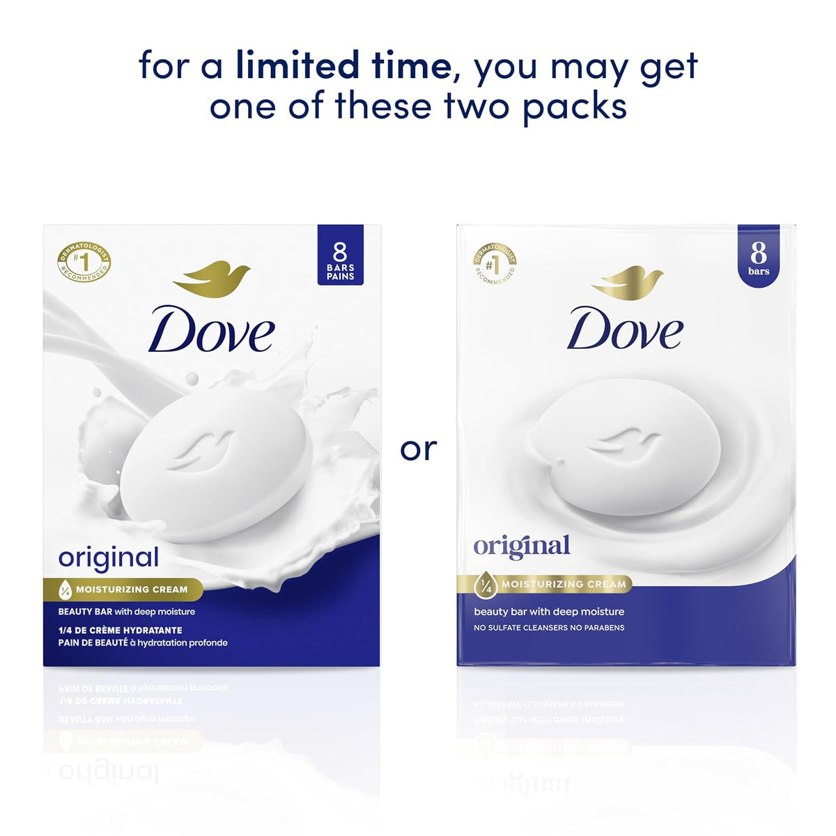 Dove Beauty Bar Soap Original 8 Count for Soft