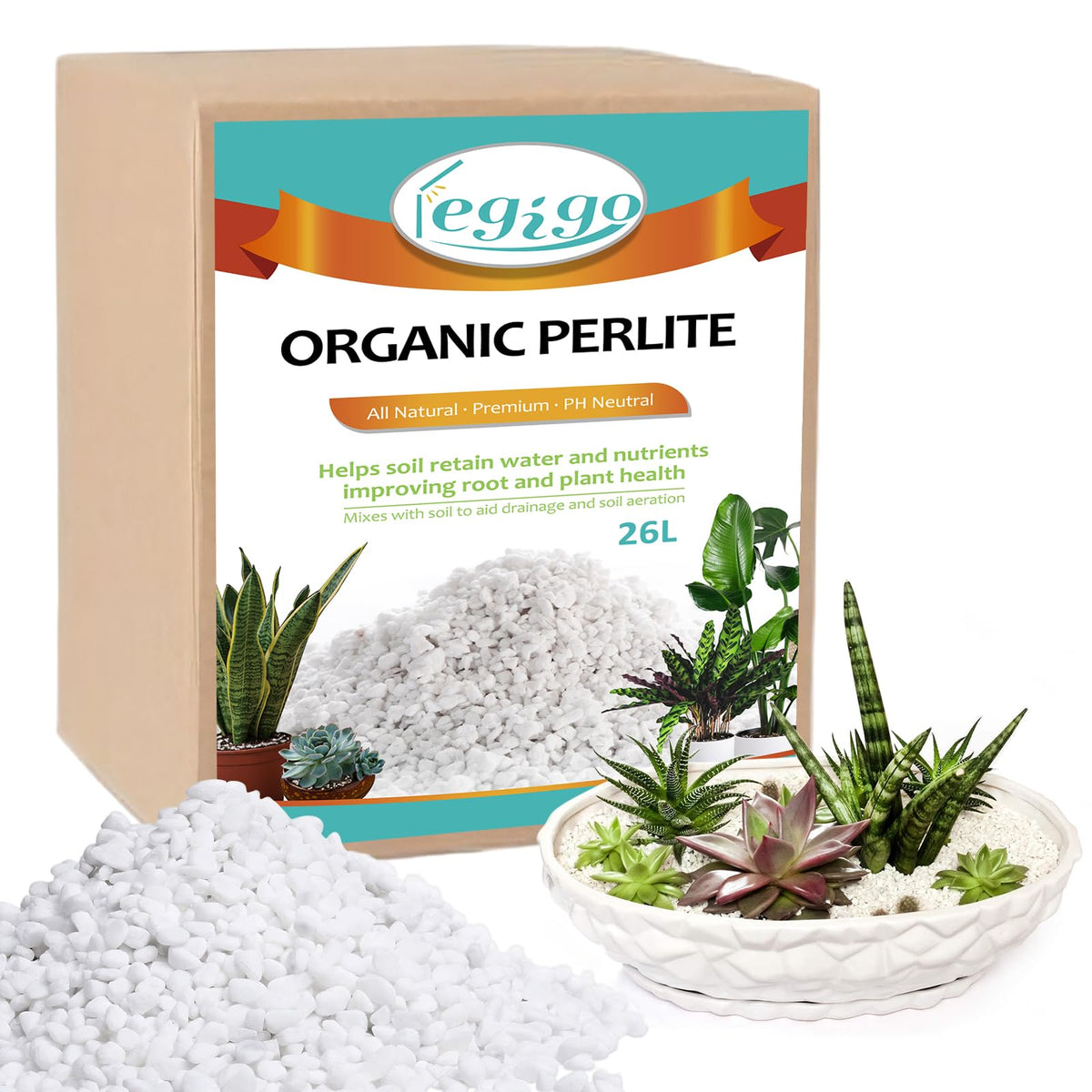Legigo 4 Quarts Organic Perlite for Plants Indoor, Soil Mix Amendment Father Jim Norris notebooks