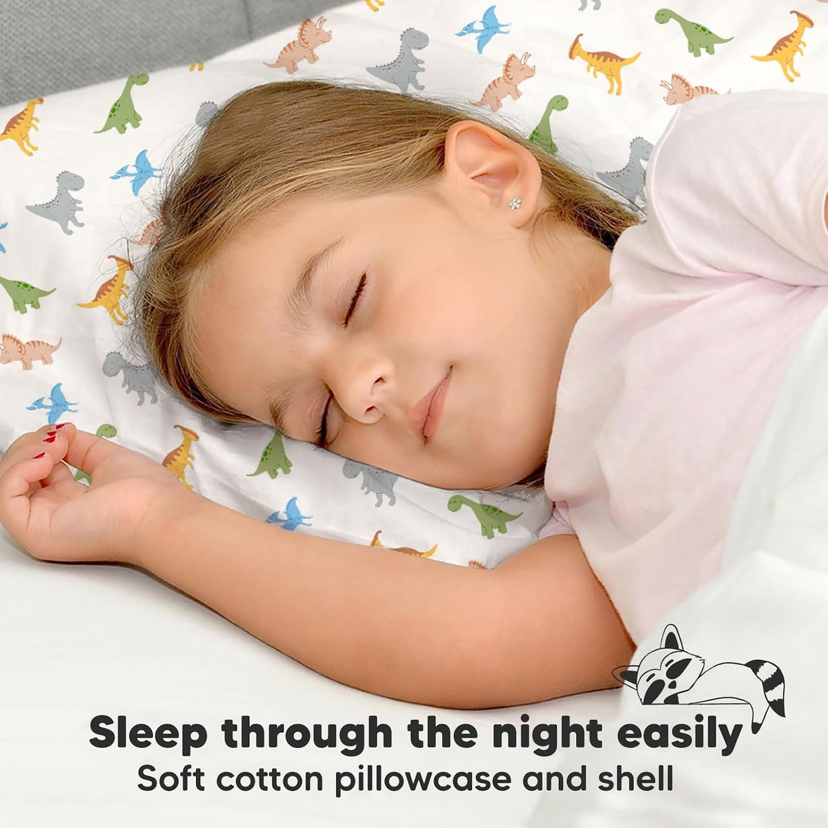 Toddler Pillow with Pillowcase, 13x18 My Little Dreamy Pillow (ABC Land)