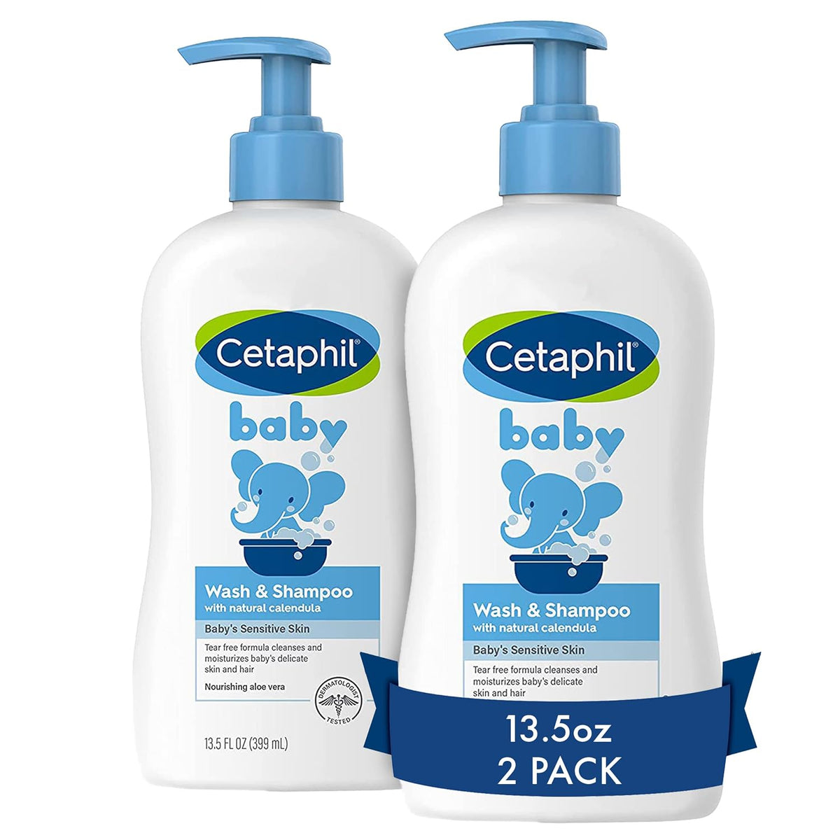 Cetaphil 2-in-1 Baby Shampoo & Body Wash, Tear Free, Calendula, 7.8oz