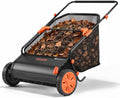 VEVOR Push Lawn Sweeper 26 in Leaf & Grass Collector 7 cu. ft. Hopper Bag Father Jim Norris notebooks