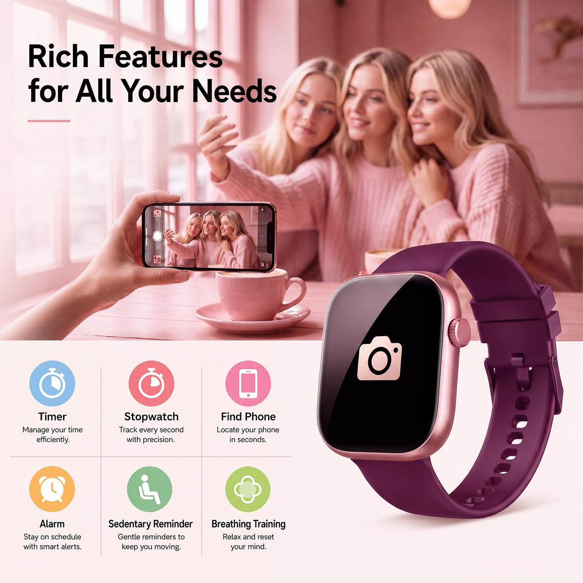Smart Watch for Women, 1.83"HD Fitness Trackers with Answer/Calls, 2 Bands Father Jim Norris notebooks