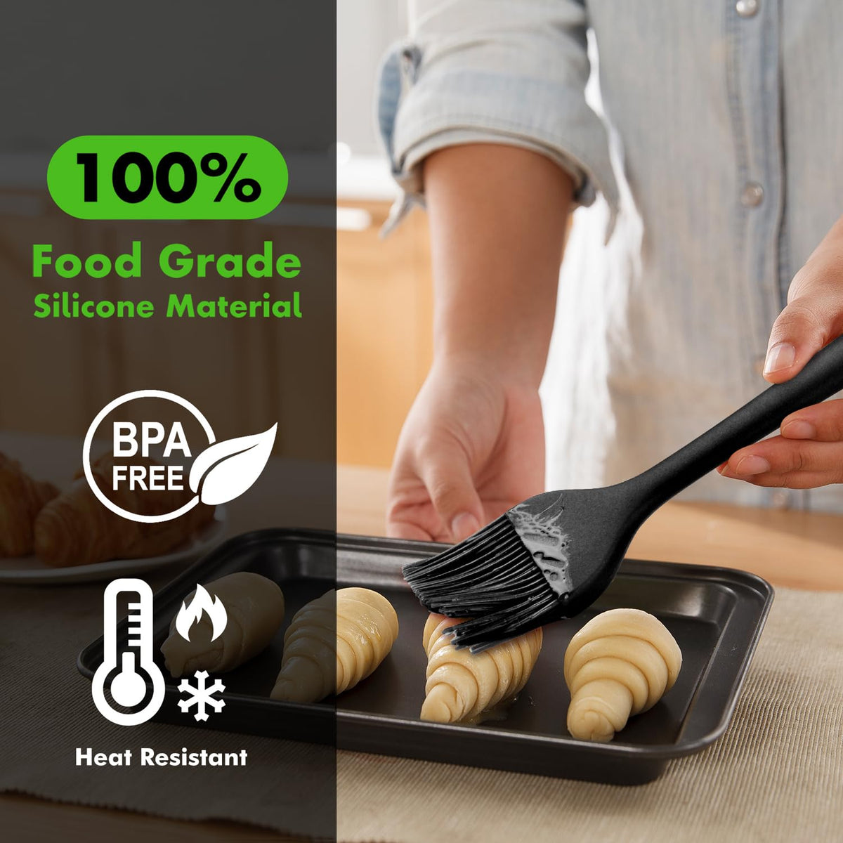 HOTEC Silicone Basting &Pastry Brushes BPA Free, Classic Blue 2 Father Jim Norris notebooks