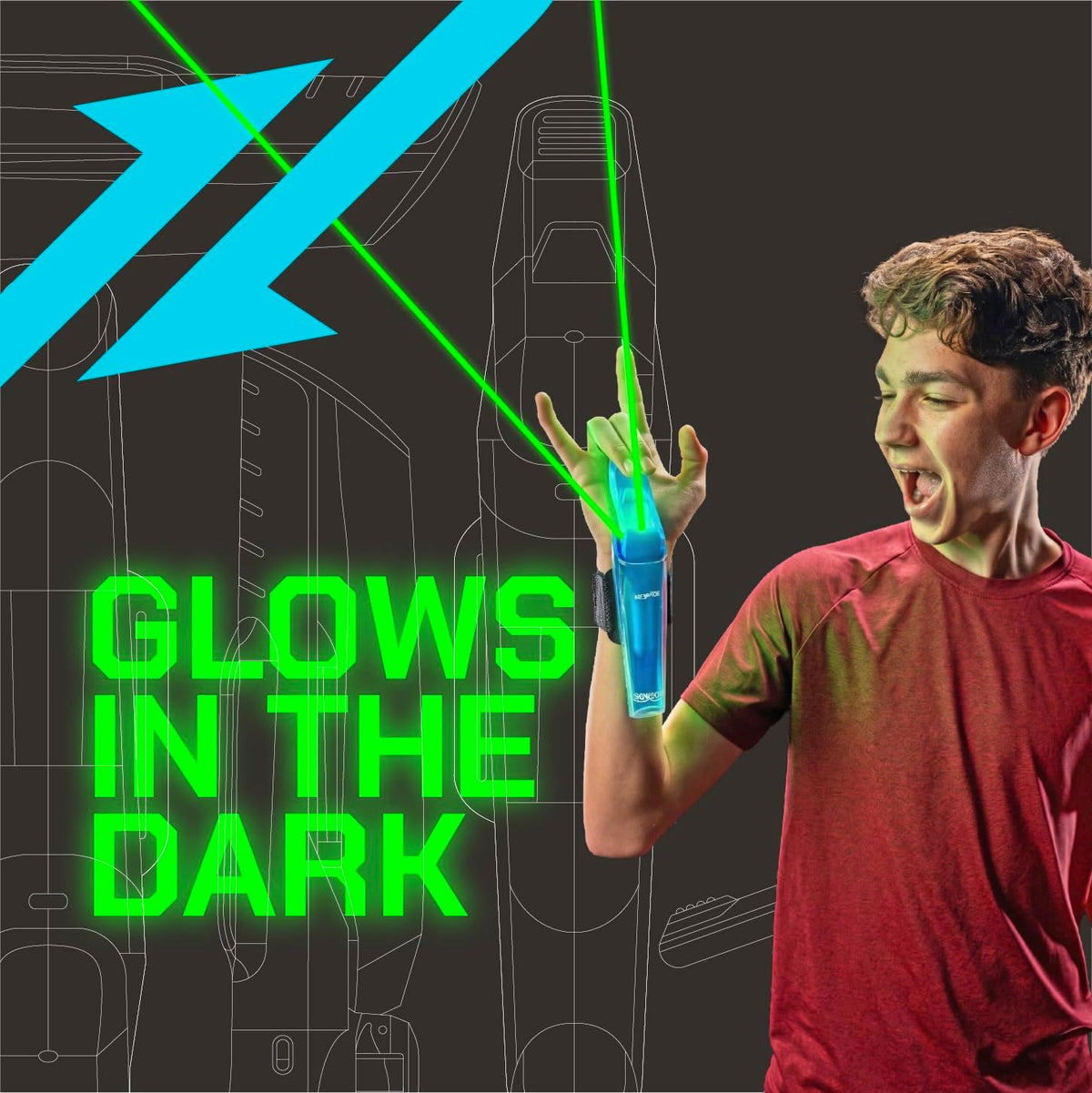 ZipString Aracna Glow-in-the-Dark Webshooter String Launcher Toy