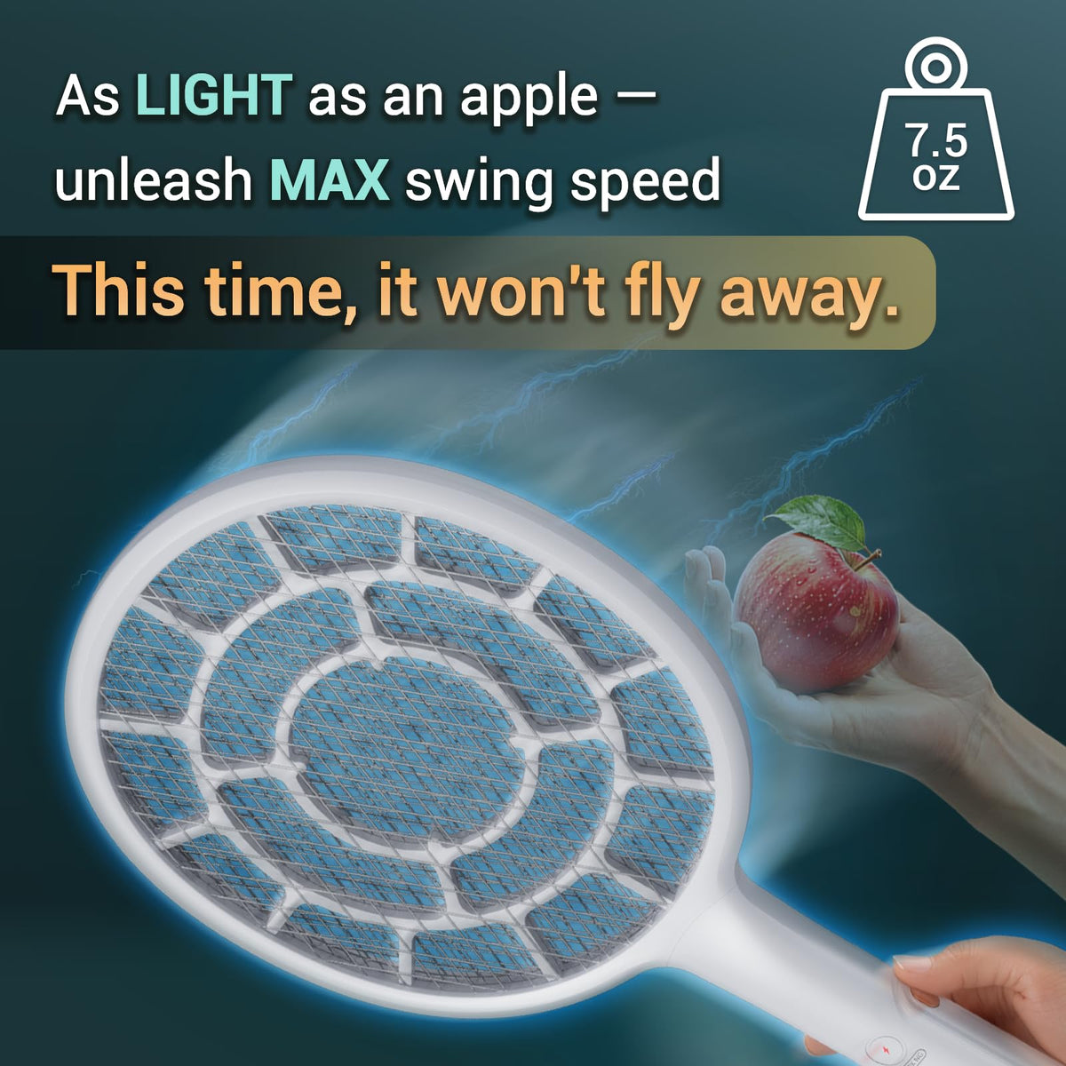 YsChois Electric Fly Swatter, Bug Zapper Companion, Mosquito Killer Racket | Gold Zone Voltage, Densest 3mm Mesh, Apple-Like Weight, AA Battery Operated (not incl) - Pro Swat Tips for Indoor & Outdoor Father Jim Norris notebooks
