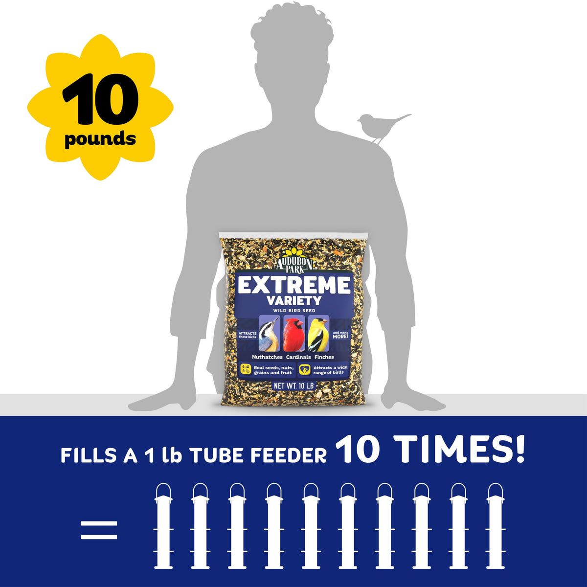 Audubon Park Extreme Variety Wild Bird Seed for Outside Feeders, 15-lb. Bag Father Jim Norris notebooks