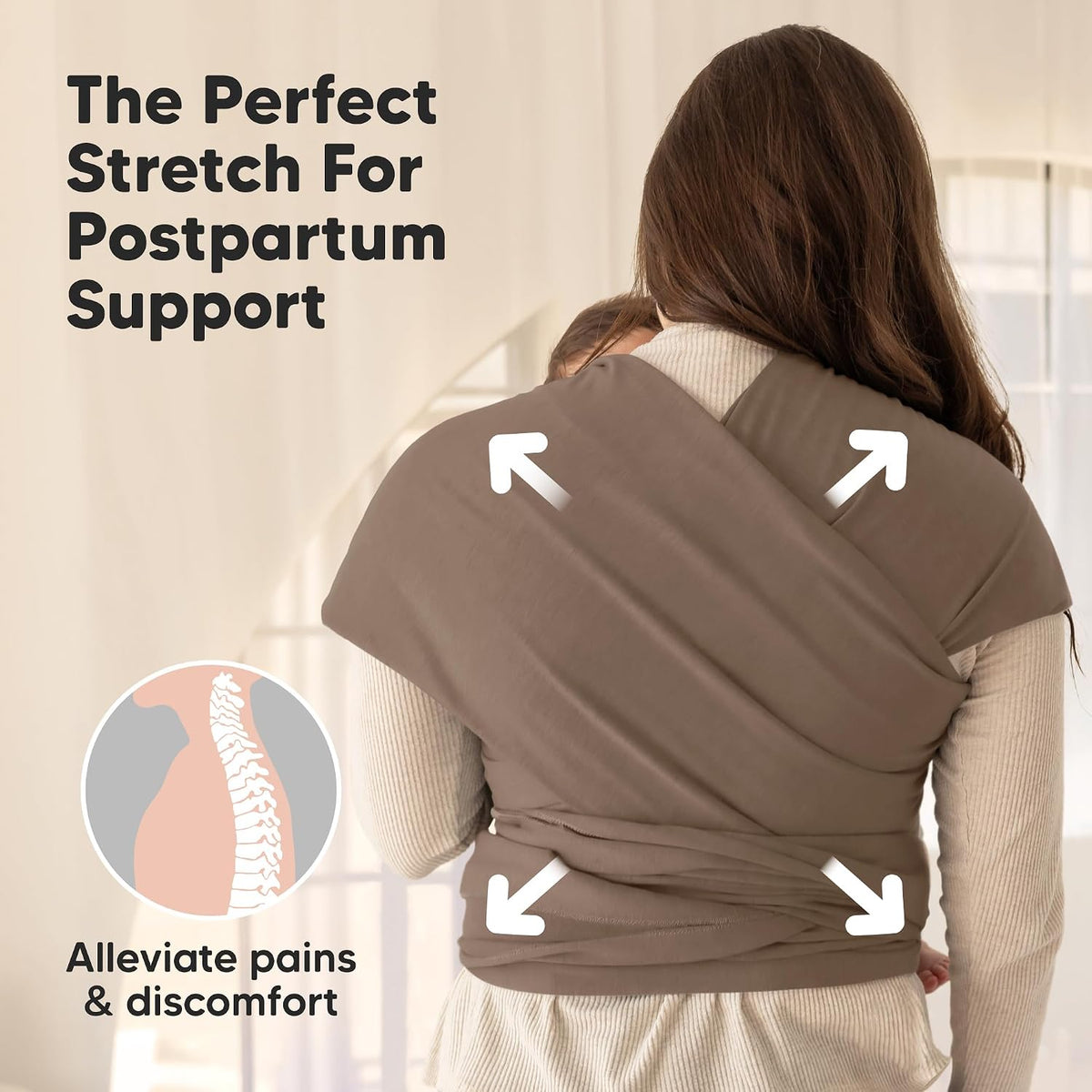 KeaBabies Baby Wrap Carrier, All in 1 Original Baby Carrier, Trendy Black