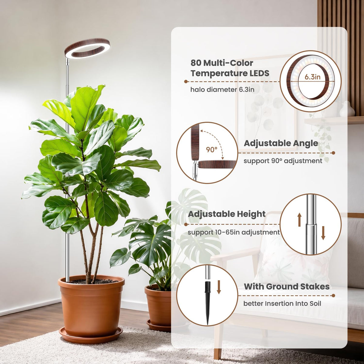 Aokrean Grow Lights for Indoor Plants Growing, Full Spectrum with Base Father Jim Norris notebooks