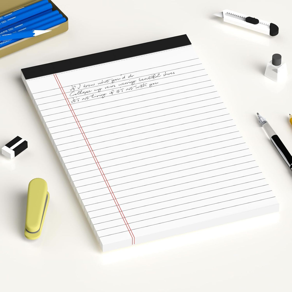 AILZFEI 6pcs Small Note Pad 5x8 College Ruled Legal Pads Paper Notepads 6 Pack Study Back Writing Pads 5 x 8 Legal Pads Perforated Narrow Ruled Pads of Paper White Father Jim Norris notebooks